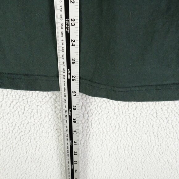 Ben Davis Shirt Womens Large Green Long Sleeve Crew Heavyweight Cotton Pocket - Picture 5 of 9